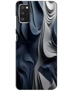 Чехол для Samsung Galaxy A41 (A415) с картинкой «Объемные синие складки»
