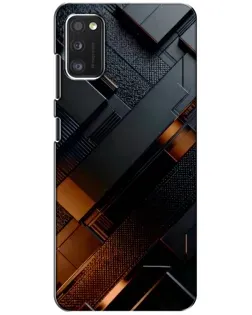 Чехол для Samsung Galaxy A41 (A415) с картинкой «Черные геометрические блоки»
