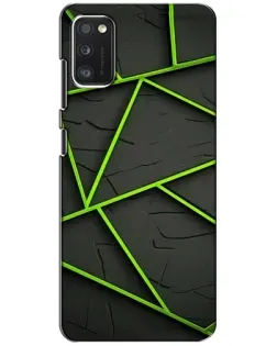Чехол для Samsung Galaxy A41 (A415) с картинкой «Зеленые геометрические линии»