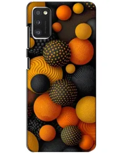 Чехол для Samsung Galaxy A41 (A415) с картинкой «Объемные оранжевые сферы»