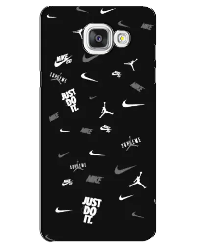 Чехол для Samsung Galaxy A5 2016 (A5100, A510F) с картинкой «Nike Black Pattern»