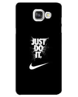 Чехол для Samsung Galaxy A5 2016 (A5100, A510F) с картинкой «Текстовый принт Nike»