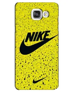 Чехол для Samsung Galaxy A5 2016 (A5100, A510F) с картинкой «Желтый текстурный Nike»