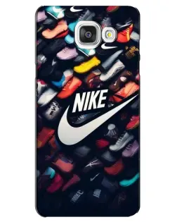 Чехол для Samsung Galaxy A5 2016 (A5100, A510F) с картинкой «Коллекция кроссовок Nike»