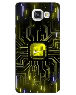 Чехол для Samsung Galaxy A5 2016 (A5100, A510F) с картинкой «Nike — золотая искра»