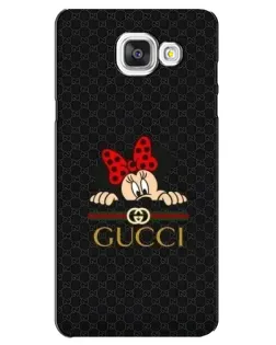 Чехол для Samsung Galaxy A5 2016 (A5100, A510F) с картинкой «Минни Маус Gucci — черный»