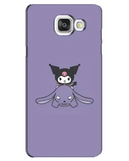 Чехол для Samsung Galaxy A5 2016 (A5100, A510F) с картинкой «Kuromi на лиловом фоне»