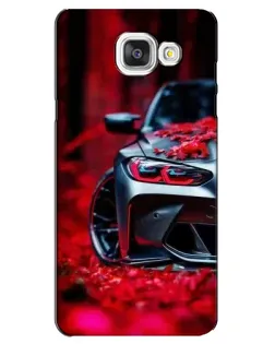 Чехол для Samsung Galaxy A5 2016 (A5100, A510F) с картинкой «Спортивная BMW и цветы»