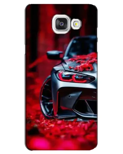 Чехол для Samsung Galaxy A5 2016 (A5100, A510F) с картинкой «Спортивная BMW и цветы»