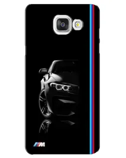 Чехол для Samsung Galaxy A5 2016 (A5100, A510F) с картинкой «Силуэт BMW в темноте»
