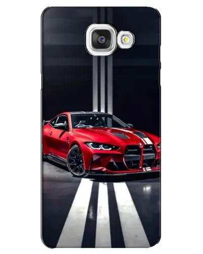 Чехол для Samsung Galaxy A5 2016 (A5100, A510F) с картинкой «Красная BMW на дороге»
