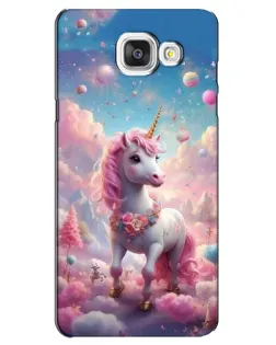 Чехол для Samsung Galaxy A5 2016 (A5100, A510F) с картинкой «Единорог среди облаков»