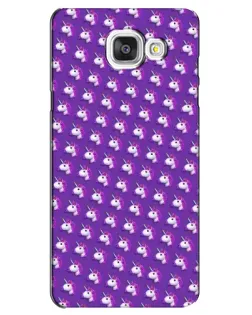 Чехол для Samsung Galaxy A5 2016 (A5100, A510F) с картинкой «Единороги на фиолетовом»