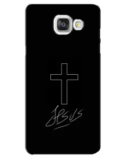 Чехол для Samsung Galaxy A5 2016 (A5100, A510F) с картинкой «Графический крест Jesus»