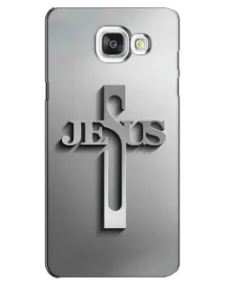 Чехол для Samsung Galaxy A5 2016 (A5100, A510F) с картинкой «Металлический крест Jesus»
