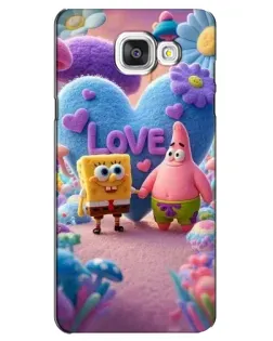 Чехол для Samsung Galaxy A5 2016 (A5100, A510F) с картинкой «Губка Боб Патрик»