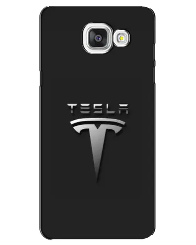 Чехол для Samsung Galaxy A5 2016 (A5100, A510F) с картинкой «Стальной логотип Tesla» Чехол для Samsung Galaxy A5 2016 (A5100, A510F) с картинкой «Стальной логотип Tesla»