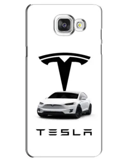 Чехол для Samsung Galaxy A5 2016 (A5100, A510F) с картинкой «Tesla White Style»