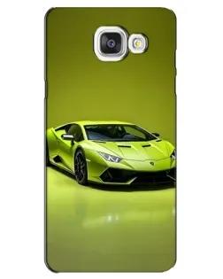 Чехол для Samsung Galaxy A5 2016 (A5100, A510F) с картинкой «Салатовый Lamborghini Huracan»