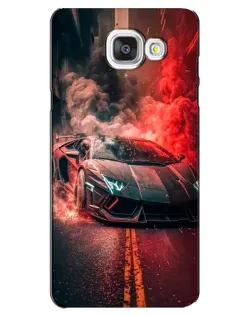 Чехол для Samsung Galaxy A5 2016 (A5100, A510F) с картинкой «Lamborghini красный дым»