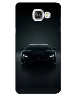Чехол для Samsung Galaxy A5 2016 (A5100, A510F) с картинкой «Черный Lamborghini Aventador»
