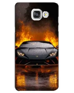 Чехол для Samsung Galaxy A5 2016 (A5100, A510F) с картинкой «Lamborghini в огне»