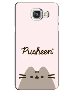 Чехол для Samsung Galaxy A5 2016 (A5100, A510F) с картинкой «Pusheen логотип»
