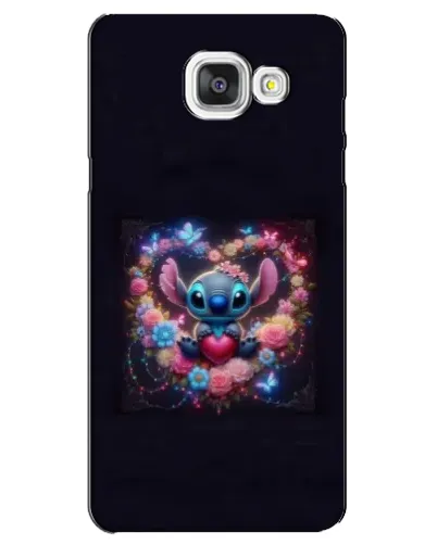 Чехол для Samsung Galaxy A5 2016 (A5100, A510F) с картинкой «Stitch в цветах»