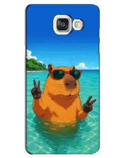 Чехол для Samsung Galaxy A5 2016 (A5100, A510F) с картинкой «Морская капибара»