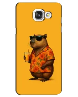 Чехол для Samsung Galaxy A5 2016 (A5100, A510F) с картинкой «Капибара на отдыхе»