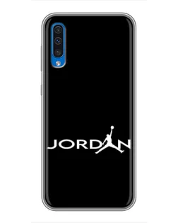 Чехол для Samsung Galaxy A50 2019 (A505F) с картинкой «Jordan White Logo»