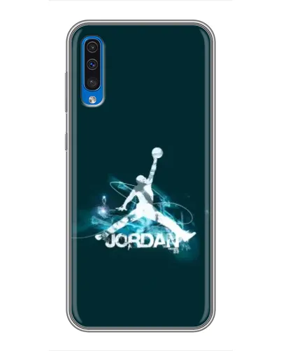 Чехол для Samsung Galaxy A50 2019 (A505F) с картинкой «Jordan Blue Fire» Чехол для Samsung Galaxy A50 2019 (A505F) с картинкой «Jordan Blue Fire»