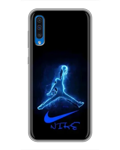 Чехол для Samsung Galaxy A50 2019 (A505F) с картинкой «Jordan Neon Blue» Чехол для Samsung Galaxy A50 2019 (A505F) с картинкой «Jordan Neon Blue»