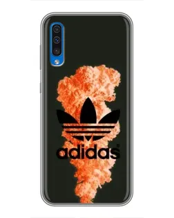 Чехол для Samsung Galaxy A50 2019 (A505F) с картинкой «Оранжевый дым Adidas»