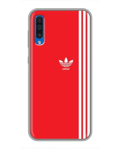 Чехол для Samsung Galaxy A50 2019 (A505F) с картинкой «Красный минимализм Adidas»