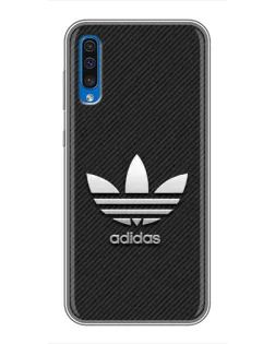 Чехол для Samsung Galaxy A50 2019 (A505F) с картинкой «Adidas Карбоновая текстура»