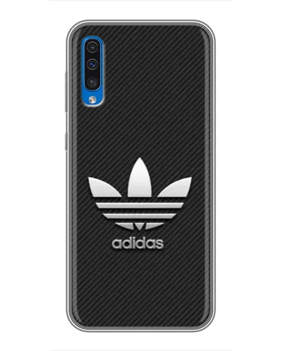 Чехол для Samsung Galaxy A50 2019 (A505F) с картинкой «Adidas Карбоновая текстура»