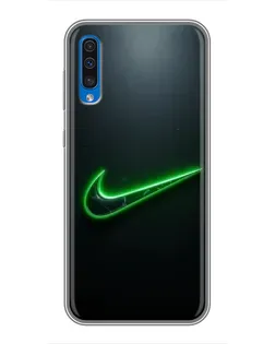 Чехол для Samsung Galaxy A50 2019 (A505F) с картинкой «Неоновый контур Nike» Чехол для Samsung Galaxy A50 2019 (A505F) с картинкой «Неоновый контур Nike»