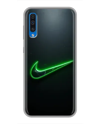 Чехол для Samsung Galaxy A50 2019 (A505F) с картинкой «Неоновый контур Nike» Чехол для Samsung Galaxy A50 2019 (A505F) с картинкой «Неоновый контур Nike»