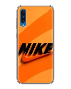 Чехол для Samsung Galaxy A50 2019 (A505F) с картинкой «Оранжевый драйв Nike»