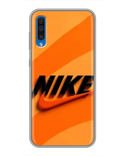Чехол для Samsung Galaxy A50 2019 (A505F) с картинкой «Оранжевый драйв Nike» Чехол для Samsung Galaxy A50 2019 (A505F) с картинкой «Оранжевый драйв Nike»
