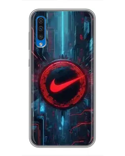 Чехол для Samsung Galaxy A50 2019 (A505F) с картинкой «Техногенный стиль Nike»