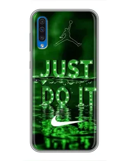Чехол для Samsung Galaxy A50 2019 (A505F) с картинкой «Зеленый неоновый Nike»