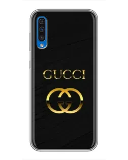 Чехол для Samsung Galaxy A50 2019 (A505F) с картинкой «Золотой логотип Gucci»