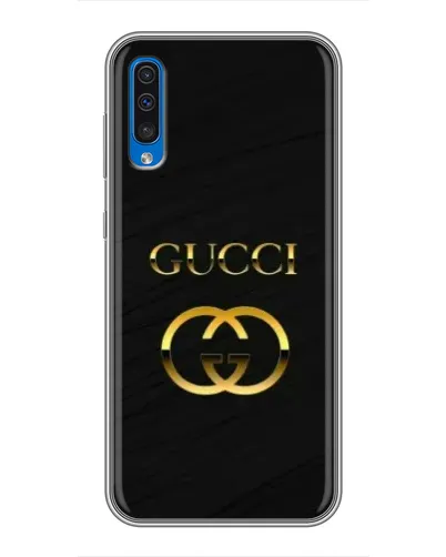 Чехол для Samsung Galaxy A50 2019 (A505F) с картинкой «Золотой логотип Gucci» Чехол для Samsung Galaxy A50 2019 (A505F) с картинкой «Золотой логотип Gucci»