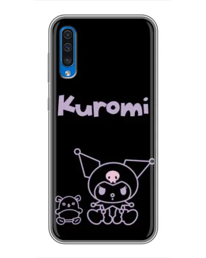 Чехол для Samsung Galaxy A50 2019 (A505F) с картинкой «Kuromi — черный минимализм»