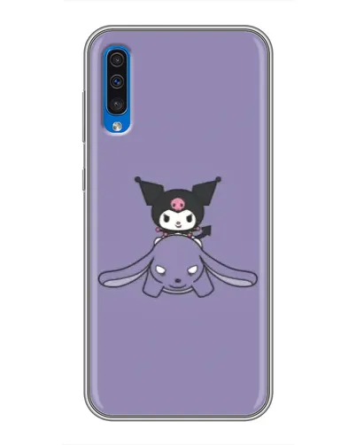 Чехол для Samsung Galaxy A50 2019 (A505F) с картинкой «Kuromi на лиловом фоне»