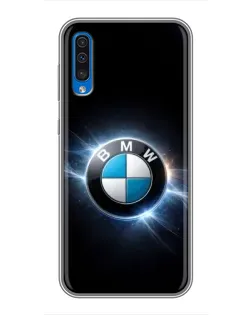 Чехол для Samsung Galaxy A50 2019 (A505F) с картинкой «BMW — неоновое сияние»