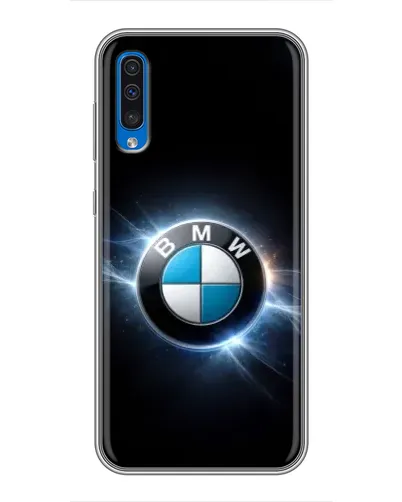 Чехол для Samsung Galaxy A50 2019 (A505F) с картинкой «BMW — неоновое сияние»