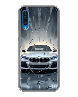 Чехол для Samsung Galaxy A50 2019 (A505F) с картинкой «BMW в свете фар»